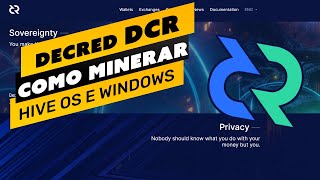 ⛏️💰 COMO MINERAR A MOEDA DECRED DCR  PASSO A PASSO  HIVE OS E WINDOWS Upd 15022024 [upl. by Aekim]