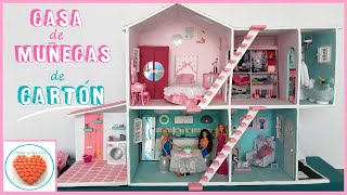 Casa de MUÑECAS de Carton DIY Cardboard doll house [upl. by Rodi]