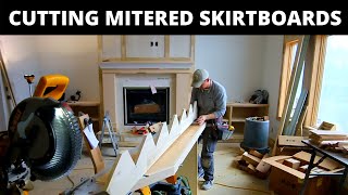 Stair Mitered Skirtboard Pro Techniques  Complete How To Guide  Part 1 [upl. by Airdnaxila]