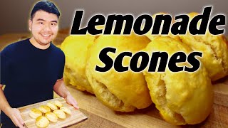 How to make 3 INGREDIENT LEMONADE SCONES recipe [upl. by Oirevlis]