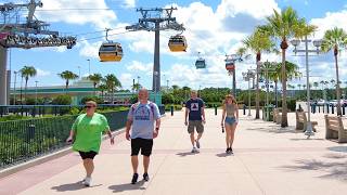 Walkway to Swan Reserve Resort from Disneys Hollywood Studios · Orlando Florida Walk 4K [upl. by Hgielhsa]