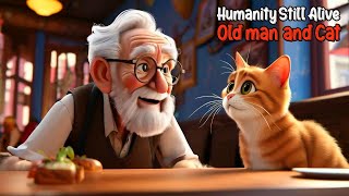 Humanity Still Alive🥰Story of the CAT and Old man🐱👴  3D Animated story  Tales Hub [upl. by Nitneuq]