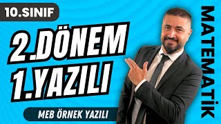 10Sınıf 2Dönem 1Yazılı Soruları 2  MEB Ortak Sınav Soruları  10Sınıf Matematik [upl. by Arteid]