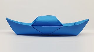 How to Make a Paper Canoe  Paper Boat Making Origami Tutorial [upl. by Wobniar414]