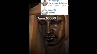 Aura10000🤫🗿 meme therock paper shorts [upl. by Ardnossac65]