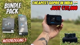 New GoPro Hero 12 at ₹37000 😱 My Motovlogging Setup  How to buy cheapest GoPro [upl. by Jermayne]