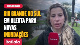 CHUVAS NO RS PREVISÃO DE MAIS CHUVAS LIGA ALERTA PARA RISCO DE INUNDAÇÕES [upl. by Elcarim828]