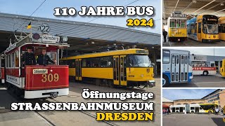 Straßenbahn Dresden  110 Jahre Bus und Museumsöffnung Dresden 042023 [upl. by Vyse]