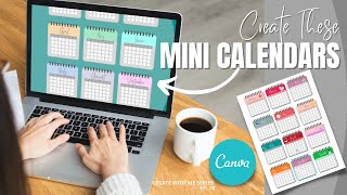 Create MINI CALENDARS  CANVA Tutorial  For Planners or as Stickers [upl. by Aniral]