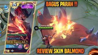 REVIEW SKIN BALMOND EPIC quotINFERNAL WARLORDquot EFEK NYA KEREN BANGET  BALMOND GAMEPLAY  MOBILE LEGEND [upl. by Donata]