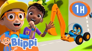 Visiting The Construction Site  Blippi and Meekas Podcast  Sports amp Games Cartoons for Kids [upl. by Jamille743]