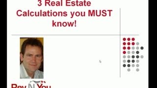 3 Real Estate Calculations To Know [upl. by Nysa]