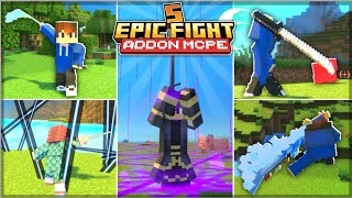 TOP 5 EPIC FIGHT ADDON MCPE Combat Addon TERKEREN DI MCPEMCBE Terbaru  120 [upl. by Avraham]