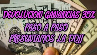 DEVOLUCION 35 AFIP GANANCIAS COMO SOLICITO PASO A PASO PRESENTACION DDJJ REQUISITOS [upl. by Afaw488]