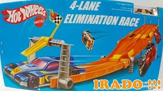 Hot Wheels Pista 4 Lane Elimination Race Trackset  Brinquedos em Português [upl. by Tisha800]