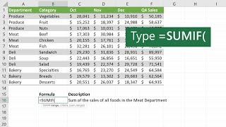 How to use the SUMIF function in Microsoft Excel [upl. by Nidak]