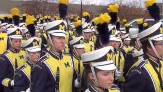 Michigan Marching Band Marches into Stadium on Michigan State Game [upl. by Oiragelo321]