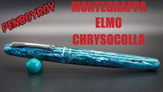 Montegrappa Elmo Chrysocolla Fountain Pen Review [upl. by Charteris17]