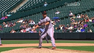 SFCOL Cordier hits 100 mph for his first strikeout [upl. by Aseuqram]