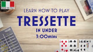 Learn Tressette in under 3mins  Italian Card Game  Quick Start Guide [upl. by Ecirtahs]