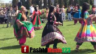 Afghan boys and girls Attan for Dawlat Qarabaghi songs [upl. by Nera923]