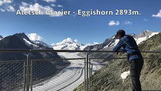 Aletsch Glacier Switzerland in 4k Fiesheralp  Marjelensee  Eggishorn viewpoint [upl. by Lipscomb]