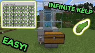 NEW SIMPLE 121 ZEROTICK KELP FARM TUTORIAL in Minecraft Bedrock MCPEXboxPSSwitchPC [upl. by Kensell]