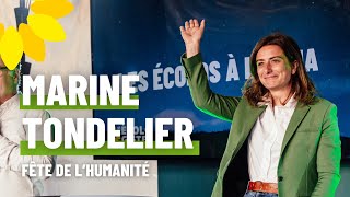 Discours de Marine Tondelier à la fête de lhumanité [upl. by Ymmak]