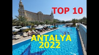 TOP 10 BEST 5 STAR ALL INCLUSIVE RESORT ANTALYA TURKEY 2022 [upl. by Ettenan]