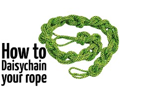 How to daisychain a climbing rope  Arborist knot tying [upl. by Janek151]