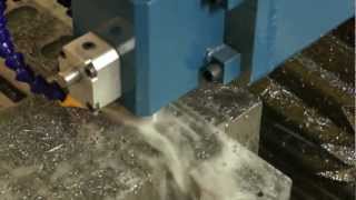 Home built mill chewing on s7 tool steel [upl. by Newol]