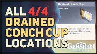 All 4 Drained Conch Cup Locations Genshin Impact [upl. by Moclam]