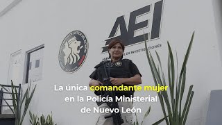 La única comandante mujer en la Policía Ministerial de Nuevo León [upl. by Oimetra990]