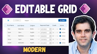 Power Apps Editable Grid using Gallery amp Modern Controls 2023 [upl. by Inittirb]