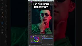 Create a GRAINY GRADIENT and use it creatively with Affinity Photo Shorts [upl. by Ahsikan]