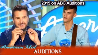 Colby Swift 17 years old “Cast No Stones” UNPOLISHED BUT GREAT  American Idol 2019 Auditions [upl. by Dibbrun]