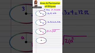 How to Calculate the Area and Perimeter of an Ellipse  calculating maths area perimeter [upl. by Danit]