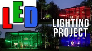 LED LIGHTING  PATIO  POOL CAGE  WEATHERPROOFOUTDOOR LIGHTING  LED Light Strips [upl. by Anirehs]