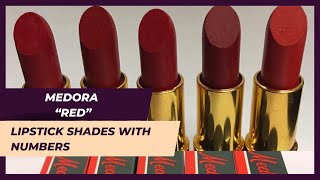 Medora red lipstick with shade numbers Red lipstick for bridal [upl. by Lauretta]