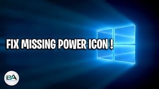 FIX missing power icon in Windows 10 [upl. by Goldarina231]