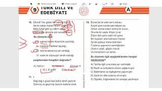 9 Sınıf Edebiyat Türkiye Geneli Yazılı Soru Çözümleri PART2 [upl. by Crean]