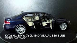 Kyosho BMW 760Li Individual E66 blue diecast modelcars [upl. by Gudren]