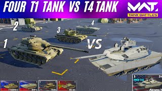 4X🔥 T1 Tank Vs 1X🔥 VIP T4 Tank AbramsX  New Challenge with زيادامينرياض 😂  MWT Tank Battles [upl. by Orms126]