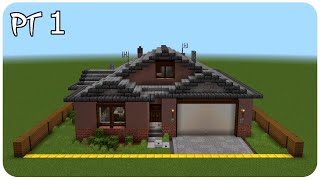 How to build a suburban house in minecraft with interior part12 Minecraft suburban house tutorial [upl. by Willy]