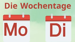 Die Wochentage  Weekdays in German ايام الاسبوع باللغة الالمانية [upl. by Merton]