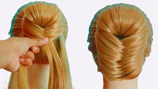 Easy Bun Hairstyle  Unique Hairstyle  Hairstyle for Party  New Hairstyle  sumis hairstyle [upl. by Sirahc]