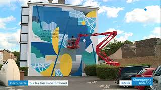 Une nouvelle fresque Arthur Rimbaud terminée à CharlevilleMézières [upl. by Origra]