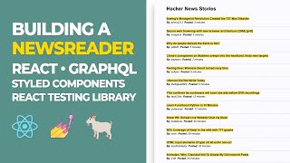 React Tutorial For Beginners React Testing Library  Building a Newsreader 13 [upl. by Ybloc]