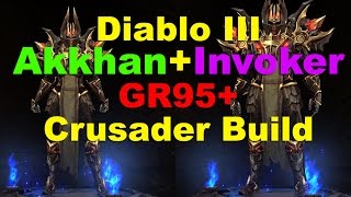 Diablo III Crusader 5pc Akkhan2pc Invoker GR95 Build [upl. by Aihsema687]