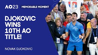 Championship Point  Emotional Djokovic Wins Historic Title  Australian Open 2023 [upl. by Spatola]